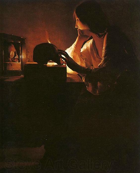 Georges de La Tour The Repentant Magdalen Spain oil painting art